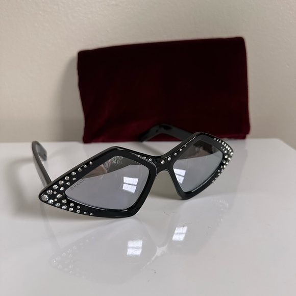 Gucci Hollywood Forever Collection Sunglasses GG0496S Sunglasses with crystals - Picture 4 of 12